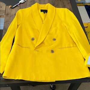 Banana Republic Yellow Blazer Petite 4